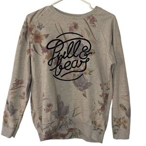 Pull&bear Floral Graphic Sweatshirt Women Medium